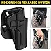 HQDA OWB Holster for Beretta 92 92FS M9 M922, Tactical Paddle Holster Holder,Outside Waistband Carry, Level II Retention Locking System, 60° Adjustable Right-Handed