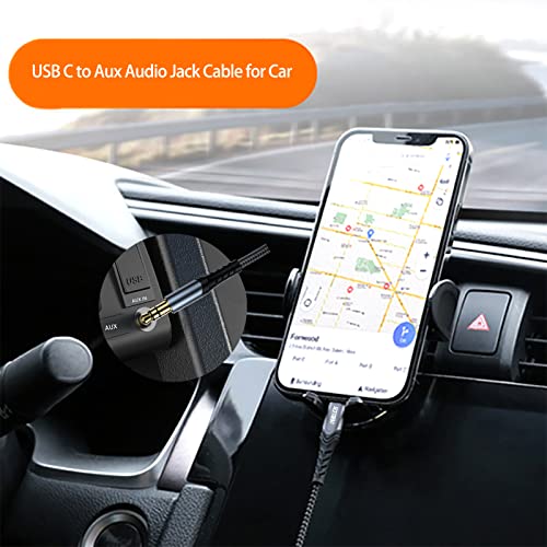 Scetrend Aux To Usb C Audio Jack Cord 3Ft, Usb Type C To 3.5Mm Aux Cord Adapter Cable Male To Male, Usbc To Auxiliary For Car Android Macbook Pro Samsung Galaxy S22 S21 S20 Google Pixel 3/4/5/Xl #TOP5