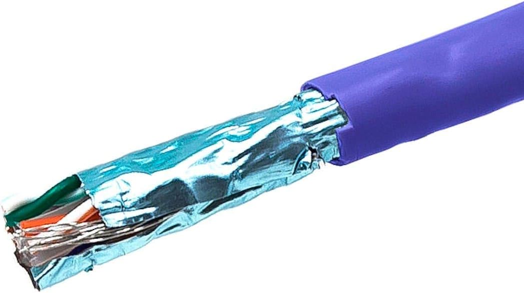 Buy 1 get 1 🔥 Monoprice Cat6A Ethernet Bulk Cable - Network Internet Cord - Solid, 550Mhz, FTP, CMR, Riser Rated, Pure Bare Copper Wire, 10G, 23AWG, No Logo, 1000ft, Blue