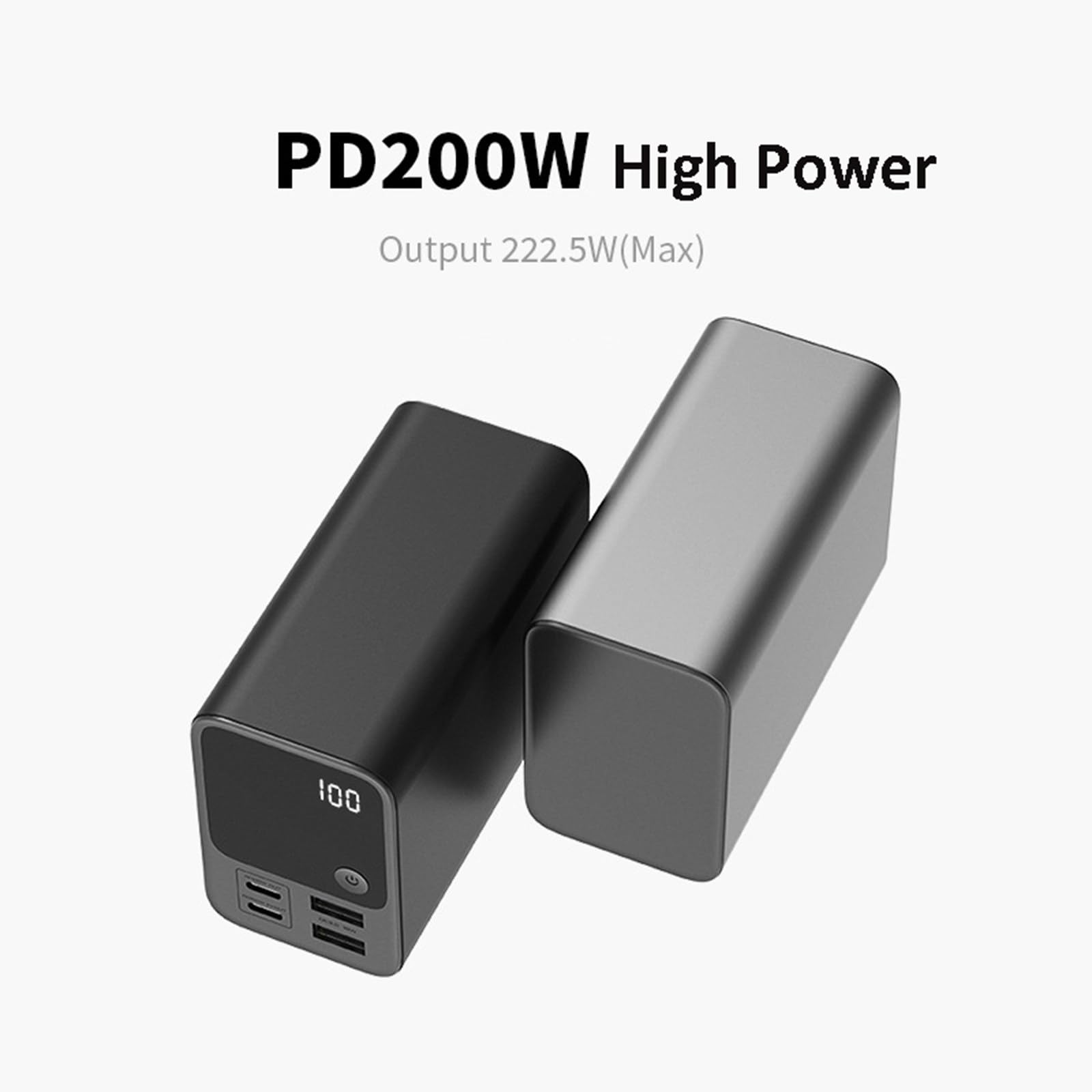 Powerbank o dużej mocy 200W Dwukierunkowe szybkie ładowanie Powerbank o dużej pojemności 27000 mAh Nadaje się do smartfonów, laptopów, tabletów