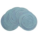 Größe:38cm/15 Zoll(Durchmesser),genug groß für jeden Teller oder Schüssel.Verpackung:6 x runde Tischsets.Perfekt Platzdeckchen des runden Tische.Ideal für den täglichen Gebrauch.