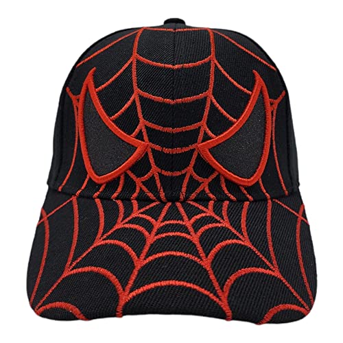 Kid's Youth Spider Man Hat - Adjustable Baseball Cap (Black Spider Eyes) #TOP2