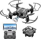 4DRC V2 Mini Drone con Cámara 720P HD Plegable FPV Control de Voz, Control de Gestos, Trayectoria de Vuelo, Vuelo Circular, Rotación de Alta Velocidad, FILP 3D, Sensor G, Modo sin Cabeza
