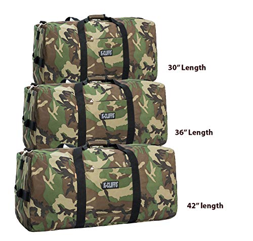 Heavy Duty Cargo Duffel Large Sport Gear Drum Set Equipment Hardware Travel Bag Rooftop Rack Bag (42" X 20" X 20", Camouflage) #TOP6