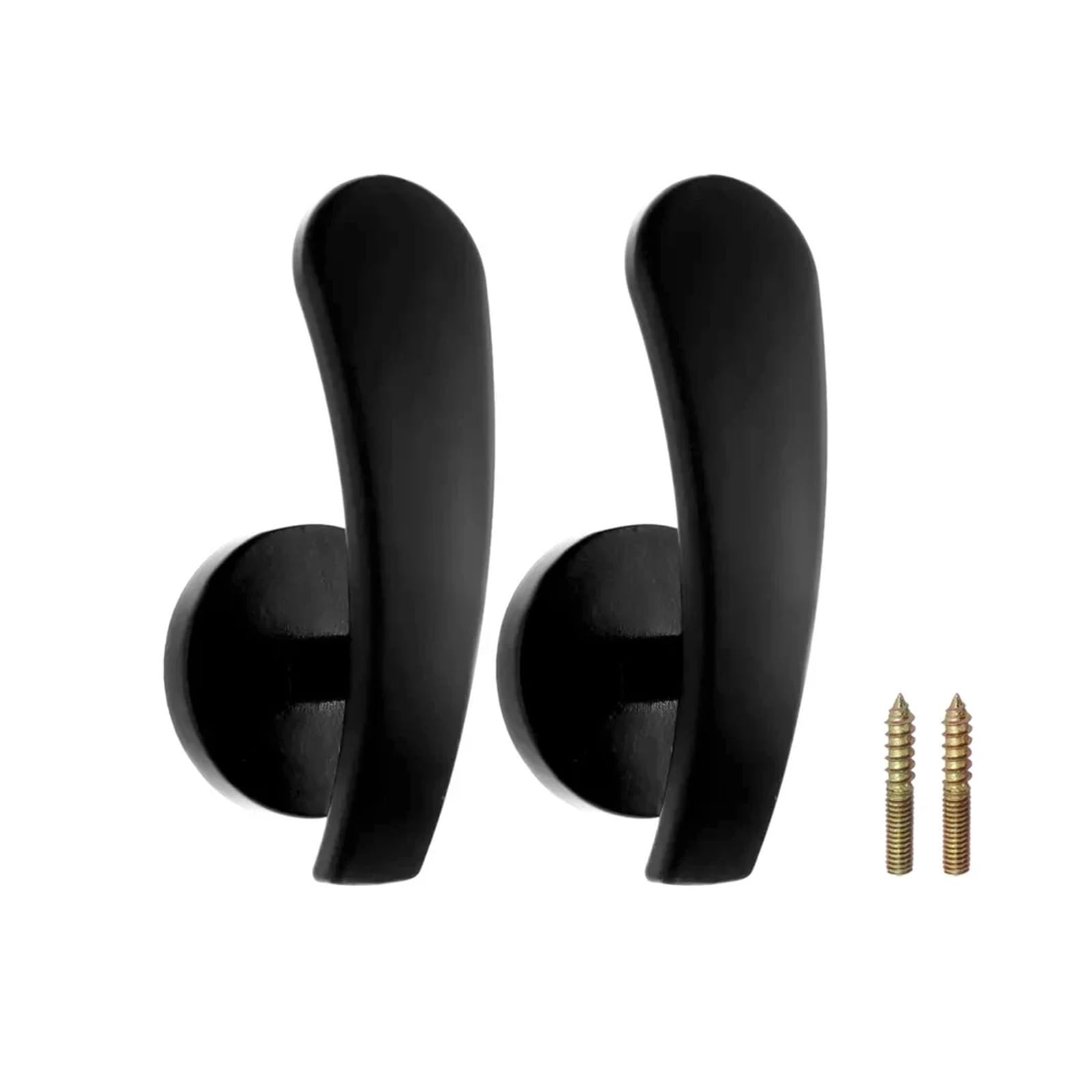 Curtain Holdbacks 4pcs Retro Hold Practical Durable Curtain Holder Wall Hanger Curtain Holdback Mounted Metal Hooks(Black)