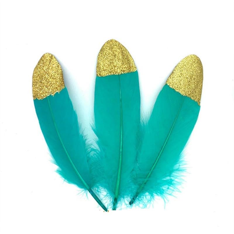 Matériel en plumes pour loisirs créatifs et bâton de chat : 100 plumes d'oie 15-20cm