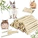 Sukh 240g Sweet Bamboo Chew-Sticks - Natural Rabbit Bamboo Sticks Small Animal Chew Sticks Sweet Bamboo Chew Toy Bunny Molar Treats Atural Teeth Grinding Toys for Squirrel Guinea Pigs Chinchilla