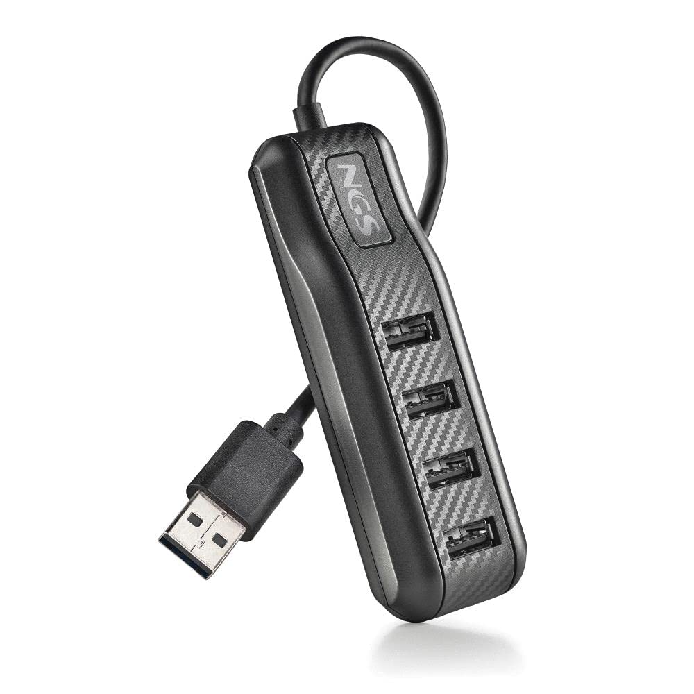 Ngs Port 2.0 - Hub Usb 2.0 Con 4 Porte, Design Elegante E Portatile, Dimensioni Ridotte E Leggerezza, Velocità Di Trasferimento Fino A 480 Mbps, Compatibile Con Tutti I Sistemi Operativi, 10 X 3.2 Cm-image