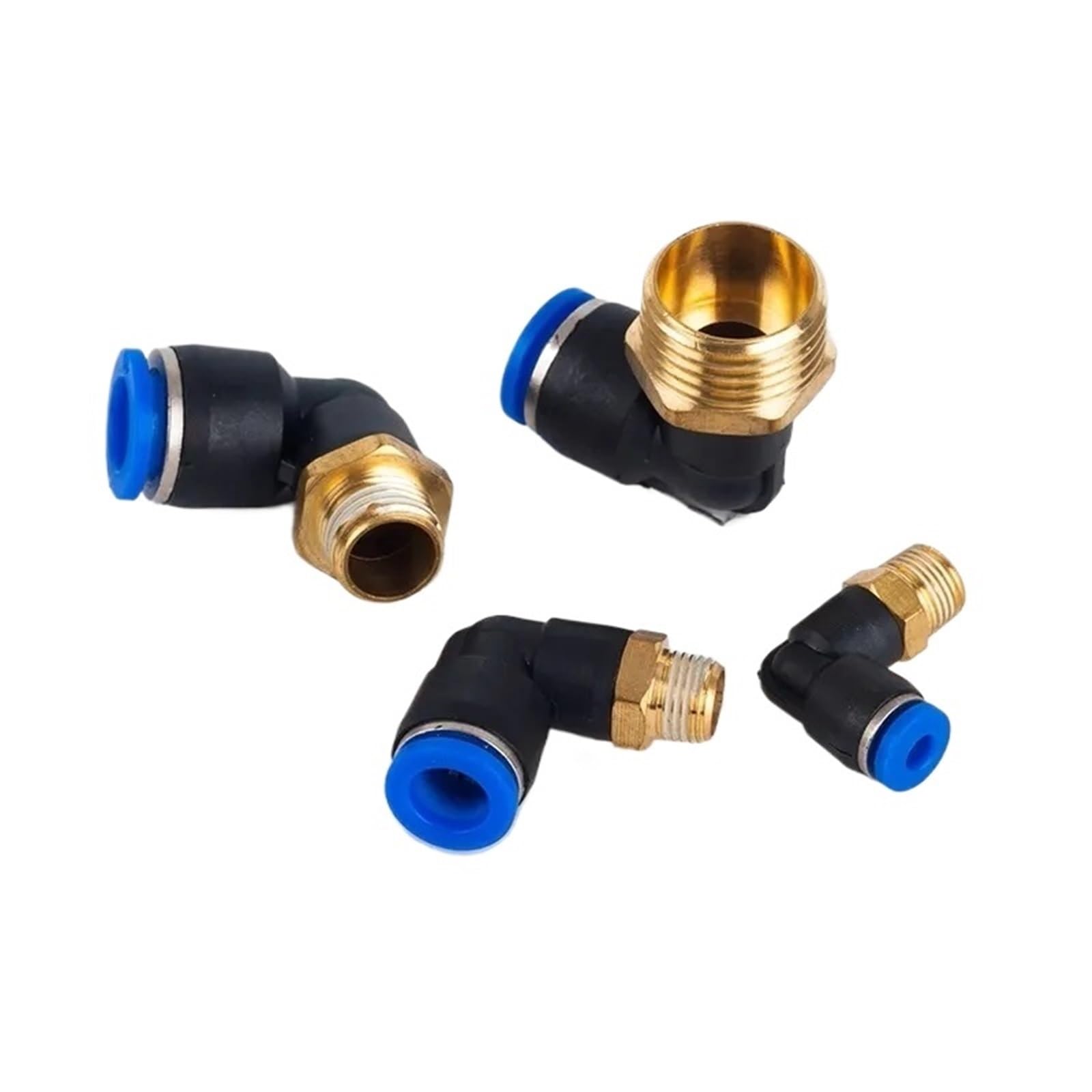 5Pcs Elbow Pneumatic Air Connector 1/8 "1/4" 3/8 "1/2" Male Thread Pneumatic Air Hose Fitting 4/6/8/10/12mm(PL8-03)