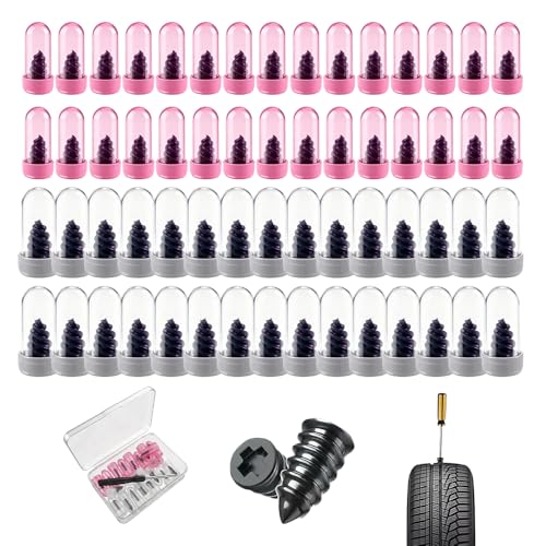 Image of Tire Repair Nails Kit, 2 Size Tire Plug Kit with Screwdriver (60 Pcs)