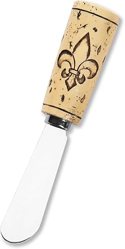 Miniatura 5 de UP ware 4 piezas pintadas a mano mango de resina con hoja de acero inoxidable esparcidor de queso cuchillos esparcidores de mantequilla (blanco vino