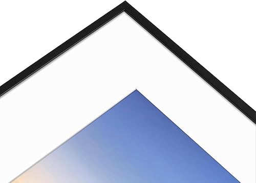 Vista 141 de Frametory - Marco de aluminio de 11 x 14 para fotos de 8 x 10 (en pulgadas), con paspartú marfil, de pared, con gancho de sierra, pestañas Bronce