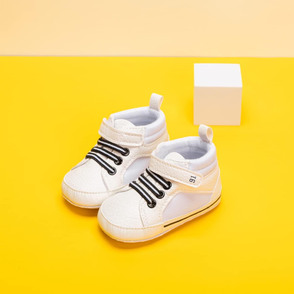  | CENCIRILY Baby Boys Girls High Top Sneakers Soft Soles Anti Skid Infant Ankle Shoes Toddler Prewalker First Walking Crib Shoes | Sneakers