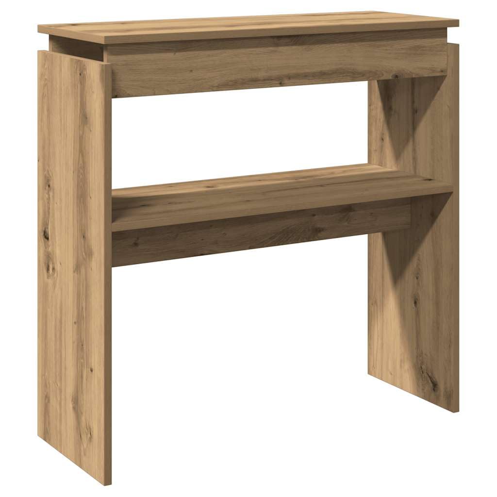 vidaXL Table Console chêne Artisanal 80x30x80 cm Bois d'ingénierie, Bout de canapé, Table de Couloir, Support de Couloir, Table de canapé