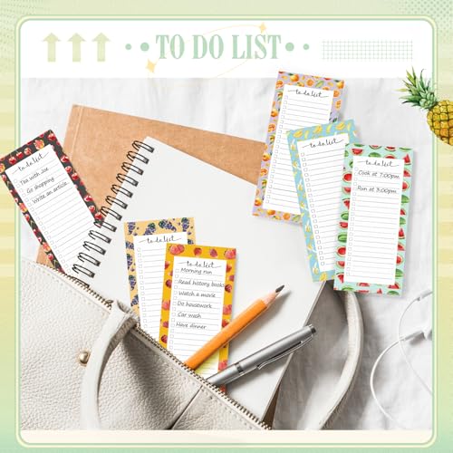 Image of Censen 10 Pack 500 Sheets to Do List Notes Daily Checklist Notepad with 50 Sheets Undated Memo Pad Color Block Shopping List Weekly Plan Notepad Organizer Planners(Colorful,Fruit)