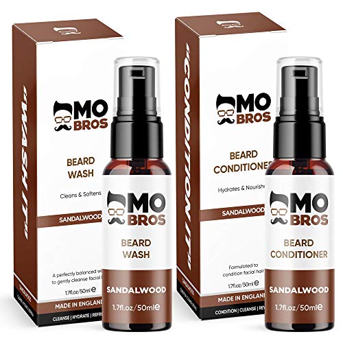 Beard Wash & Conditioner Pack |Wash to Soften & Refresh|Conditioner to Cleanse & Revive|Sandalwood|2 x 50ml
