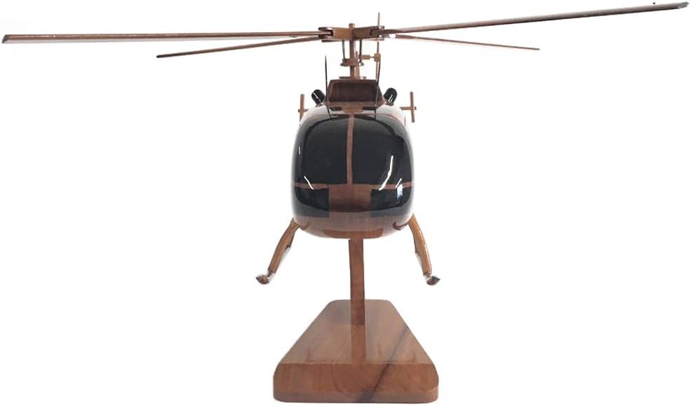 Messerschmitt Bölkow Blohm Bo 105 Civilian Helicopter Executive Mahogany Model