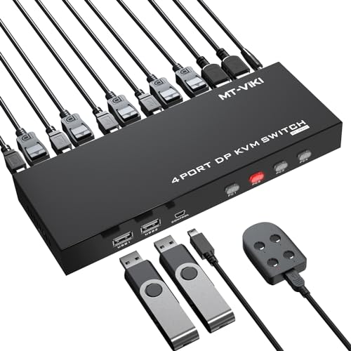 【早い者勝ち】４ポート　コンパクト　軽量感　KVMスイッチ　ディスプレイポート 51Sn5WxqW1L.jpg