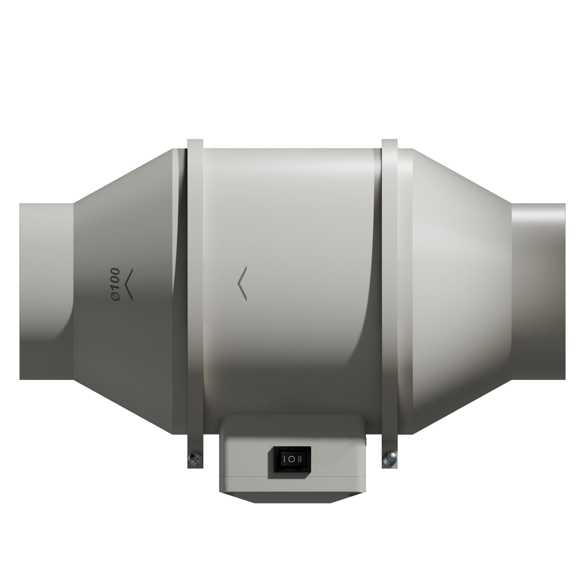 Caluma Axiallüfter 100 mm – zweistufiger Rohrventilator für Abluft & Growzelt, leiser Abluftventilator für Aktivkohlefilter & Lüftungssysteme, mit bis zu 225/295 m³/h