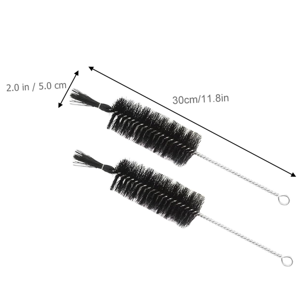 CIYODO 2pcs Beaker Brush Test Tube Cleaning Brush Portable Cleaner Bottle Multi-use Brush Test Tube Brush Portable Bottle Cleaner Bottle Supply Cup Cleaning Brush Pipe Black Nylon