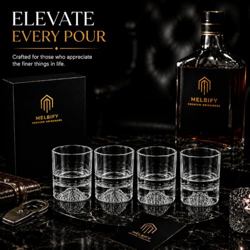 Image of Melbify Plain Animal Combo Whiskey Glasses | Set of 4 | 300 ML|Old Fashioned Glass|Thick Bottom Rocks Glasses| 2 Times Heavier| Perfect for Serving Whiskey,Rum,Scotch,Vodka,Gin & Tequila