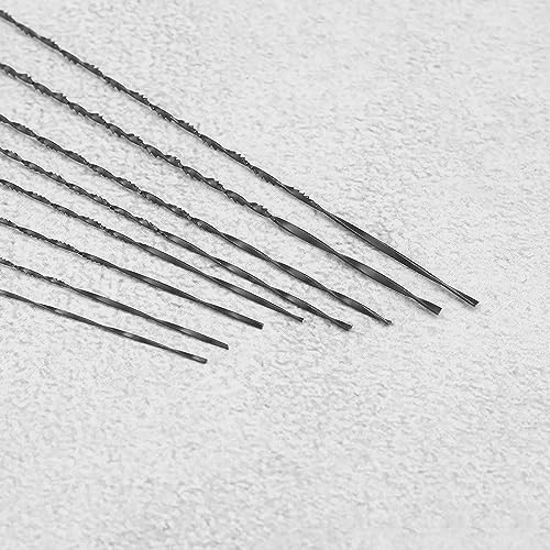 eMagTech 24-teiliges Laubsägeblätter-Set mit Spiralzähnen für Metall, Holz, Kunststoff, Sägen, Holz, Schneiden, Formen, Schmuckherstellung, Metallbearbeitung, Basteln, 130 mm (#1 - #8)