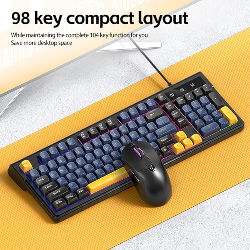 Claviers à cordon USB de couleurs mélangées à 98 touches RVB