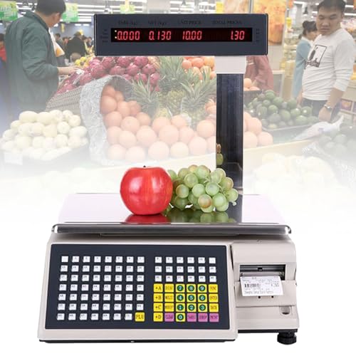 Báscula comercial digital con impresora térmica 30kg/10g miniatura 1