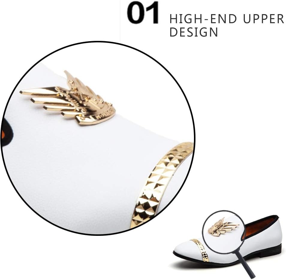 Meijiana Black Leather Loafers for Men - Breathable, Flexible Slip On Mens Shoes - Perfect Party, Wedding, Birthday Mens Dress Shoes - Comfortable Rubber Sole Shoes for Men - Image 5