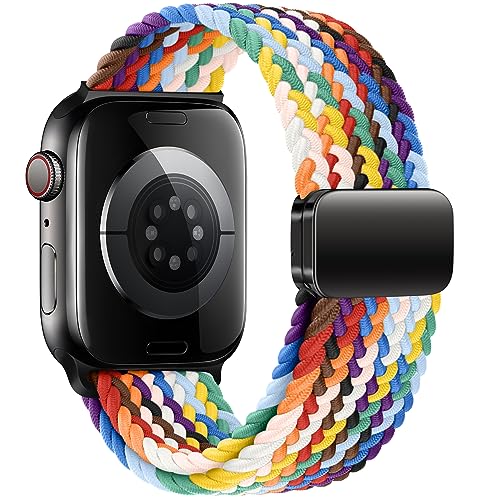Image of Mazoft Braided Bands With Magnetic Clasp Compatible with Apple Watch Band 38mm 40mm 41mm 42mm 44mm 45mm 46mm 49mm;Nylon Sport Loop Strap for iWatch Ultra 3 & 2 Series 11 10 9 8 7 6 SE 5 4 3 Women Men