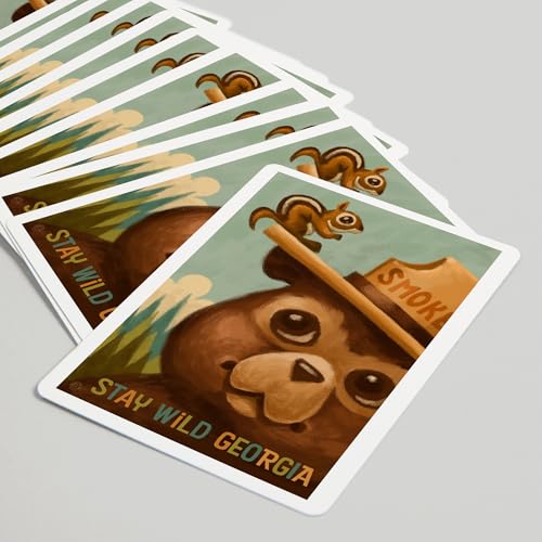 Lantern Press Georgia, Stay Wild, Smokey Bear y Ardilla miniatura 5