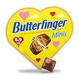 Butterfinger Minis, Peanut-Buttery, Chocolatey Candy Bars, Valentine’s Day Heart Box, 5.9 oz