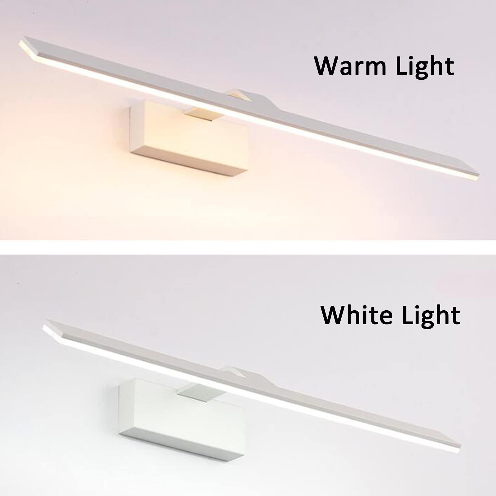 Eitelkeit Beleuchtung Weiß LED Wandleuchte Badezimmer Spiegel Licht Wasserdicht Acryl Make-up Licht Spiegelschrank Frontlicht Badezimmer Licht (72cm, Luc