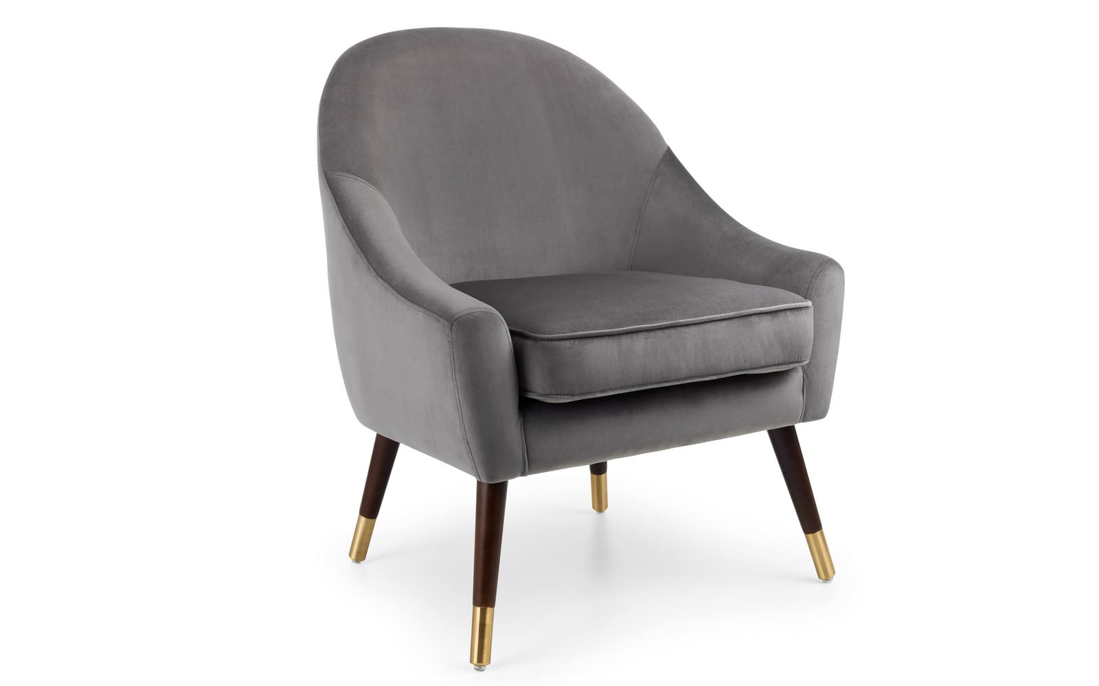 Julian Bowen Elliot Grey Velvet Armchair