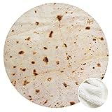 CASOFU Burritos Blanket, Sherpa Giant Flour Tortilla Blanket, Novelty Tortilla Blanket for Your...