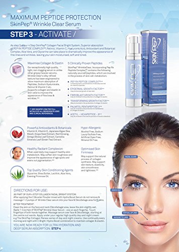 WrinkleClear Encapsulated Growth Factor Serum (EGF, TGF, FGF) Antioxidants, Hyaluronic acid, Retinol - Image 2