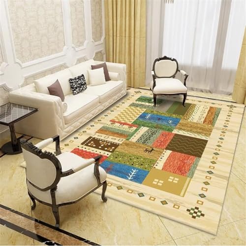 Generisch Teppich Wohnzimmer Muster Outdoor-Teppich Verschwommene Streifen Retro Einfach 40X60Cm...