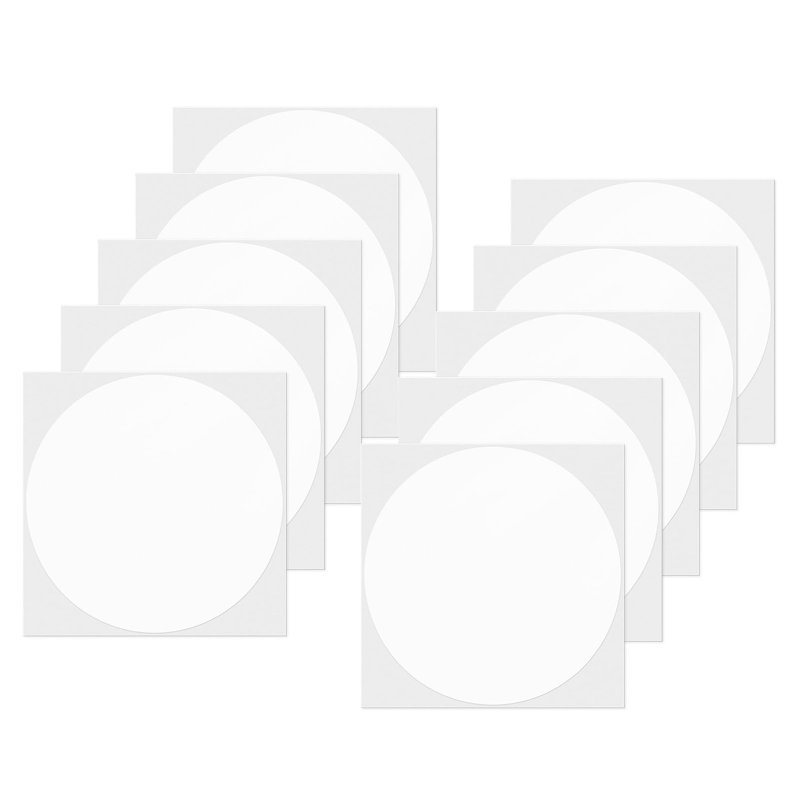 YIKIADA White Dot Stickers 6 Inches Vinyl Self-Adhesive Waterproof Colored Circle Labels Kid Floor Decals Removable Line Up Round Tags for Office