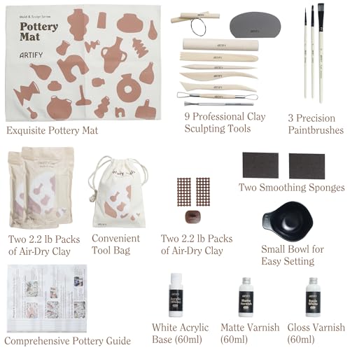 Kit d'argile séchée à l'air libre pour sculpture et modélisme