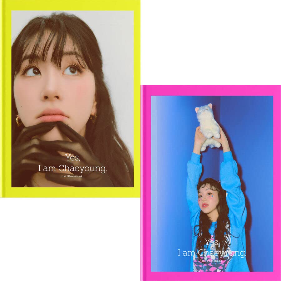 【予約商品付】TWICE CHAE YOUNG [ YES, I AM CHAEYOUNG ] PHOTO BOOK (ネオンライム+ネオンピンク-2Verセット) K-POP SEALED