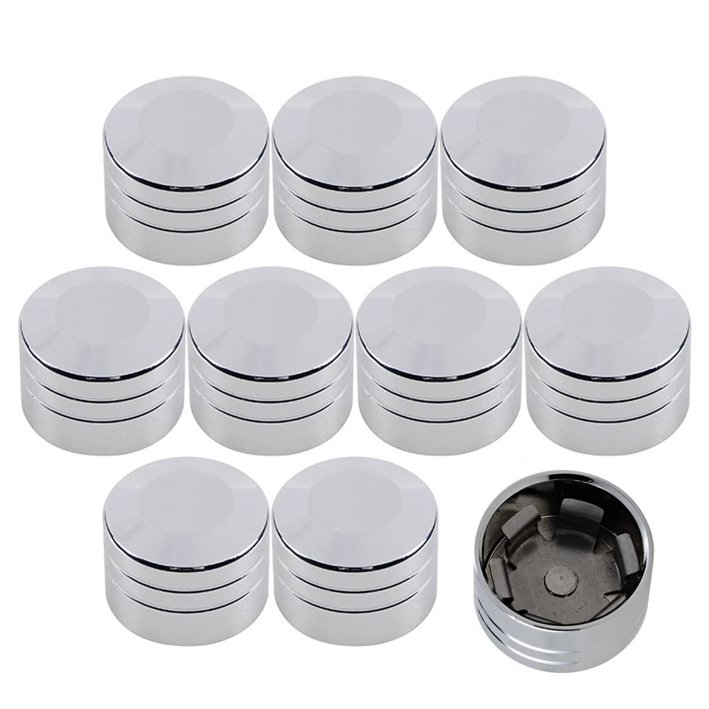 Astra Depot 10X Chrome Bolt Topper Cover Fit Motorcycle 11.5mm 304 Stainless Steel Socket Head Screws w/Hex Drive