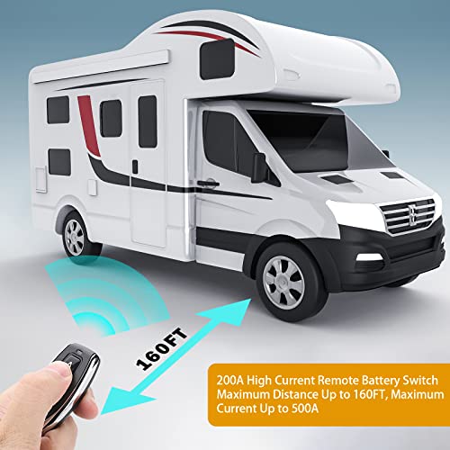 500A Starting 200A Rated High Current Battery Disconnect Switch Remote Kill Switch For Car Truck Dc12V Wireless Anti-Theft Prevent Battery Drain Battery Disconnect Switch Isolator On Off With 2 Keys #TOP2