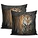 Set De 2 Fundas De Cojín Tigre Enojado Animal Salvaje Fundas De Cojines Antiarrugas Almohadas Fundas Suave Funda De Edredón para Hogar Cama Oficina 45X45Cm