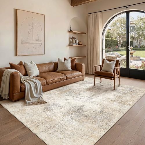 Abstraktes Teppich Wohnzimmer 160x230cm rutschfest Kurzflor Kunstwolle Schlafzimmer Teppich Waschbar Minimalistisch Bettvorleger Teppiche für Wohnzim