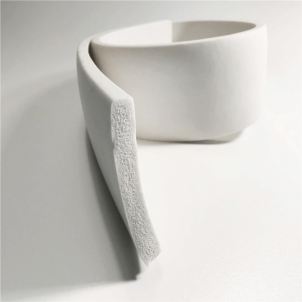 ACVACV Square White Silicone Foaming Sealing Strips, for doors and windows Silicone Sponge Sealing Strips Rectangle Foaming Strip(Length 5M 10mmX15mm)