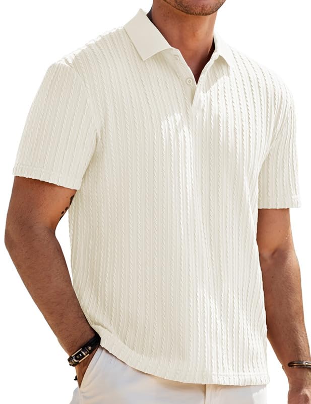 Elegancity Herren Poloshirts Kurzarm Einfarbig Strick Sommer Golf Shirt Freizeit T Shirts Regular Fit Urlaub Polohemd S-3XL