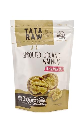 TATA RAW - Sprouted Organic Walnuts - Himalayan Salt (1 lb)