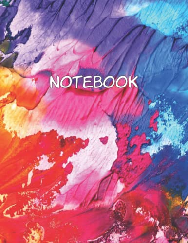 Notebook: Multicolored Abstract Notebook With Lined Paper