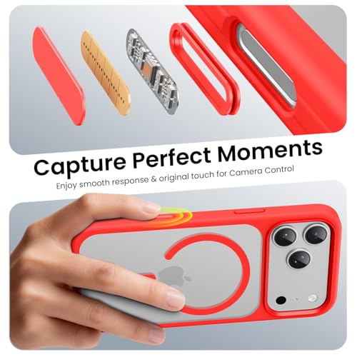 OuXul Magnetic for iPhone 18 Pro Max/17 Pro Max Case, Matte Red by OuXul - Used condition - US$9.74