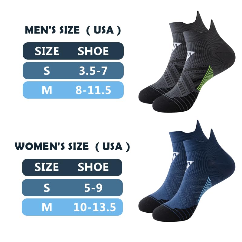 Arch Support Cotton Athletic Running Socks Low Cut Sports Tab for Men Women Performance No Show Circulation Activities2